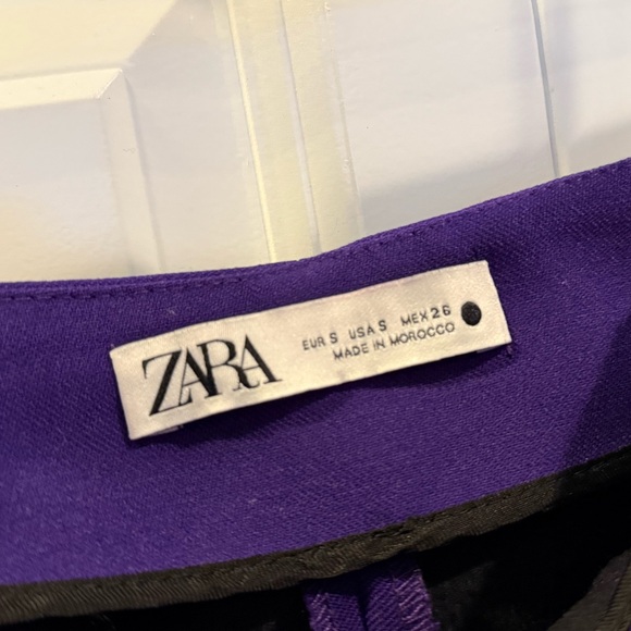 ZARA 💜 Royal Purple Pencil Midi Skirt Chic Tailored Slit USA Small Like New! - Picture 8 of 9